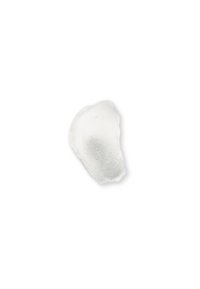 Witte zeepachtige blob met een glad oppervlak, licht schuimige textuur en een onregelmatige vorm, geplaatst tegen een eenvoudige witte achtergrond.