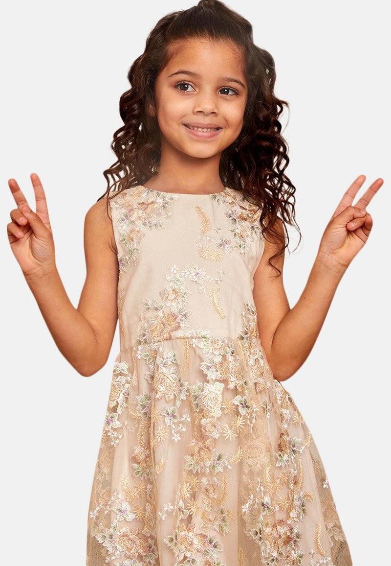 Kinder Freizeitkleider | Chi Chi Girls YOUNGER Cocktailkleid/festliches Kleid beige/yellow/beige - QX42481 Kinder Freizeitkleider | Chi Chi Girls YOUNGER Cocktailkleid/festliches Kleid beige/yellow/beige - QX42481