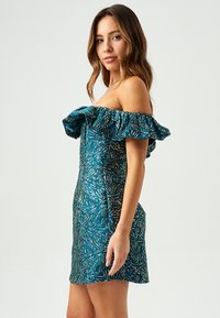 BWLDR SASH - Koktel haljina / svečana haljina - emerald jacquard