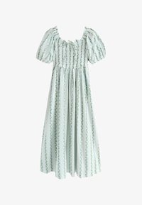 Non sélectionné, white blue ditsy floral print