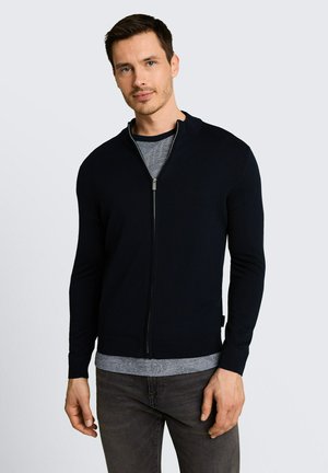 TOM TAILOR TOM TAILOR PULLOVER & STRICKJACKEN STRICKJACKE MIT SEIDENANTEIL - Strickjacke - sky captain blue