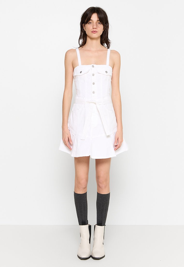 7 For All Mankind Jeansjurken wit 7 For All Mankind Jeansjurken wit