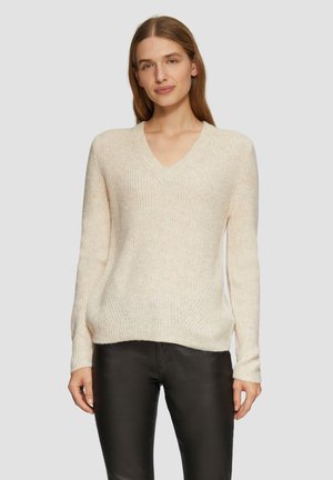 MIT V NECK - Pullover - beige