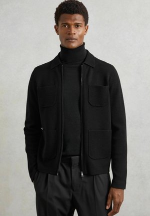 REGULAR FIT - ROBERTO - Kardiganas - black