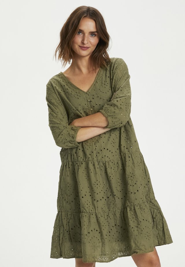 RISTA DRESS - Vapaa-ajan mekko - burnt olive