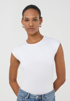 WITH WING SLEEVES - T-shirt basic - bianco ottico