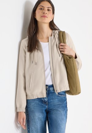 HOODIE - Sweater met rits - beige