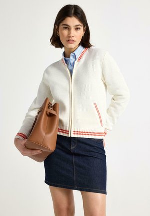 WITH ZIP CLOSURE  - Giubbotto Bomber - light dusty white