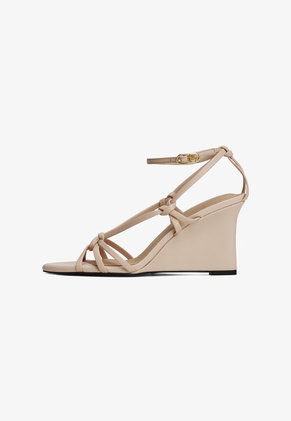 KNOTS WEDGE SANDAL - Wedge sandals - misty blush