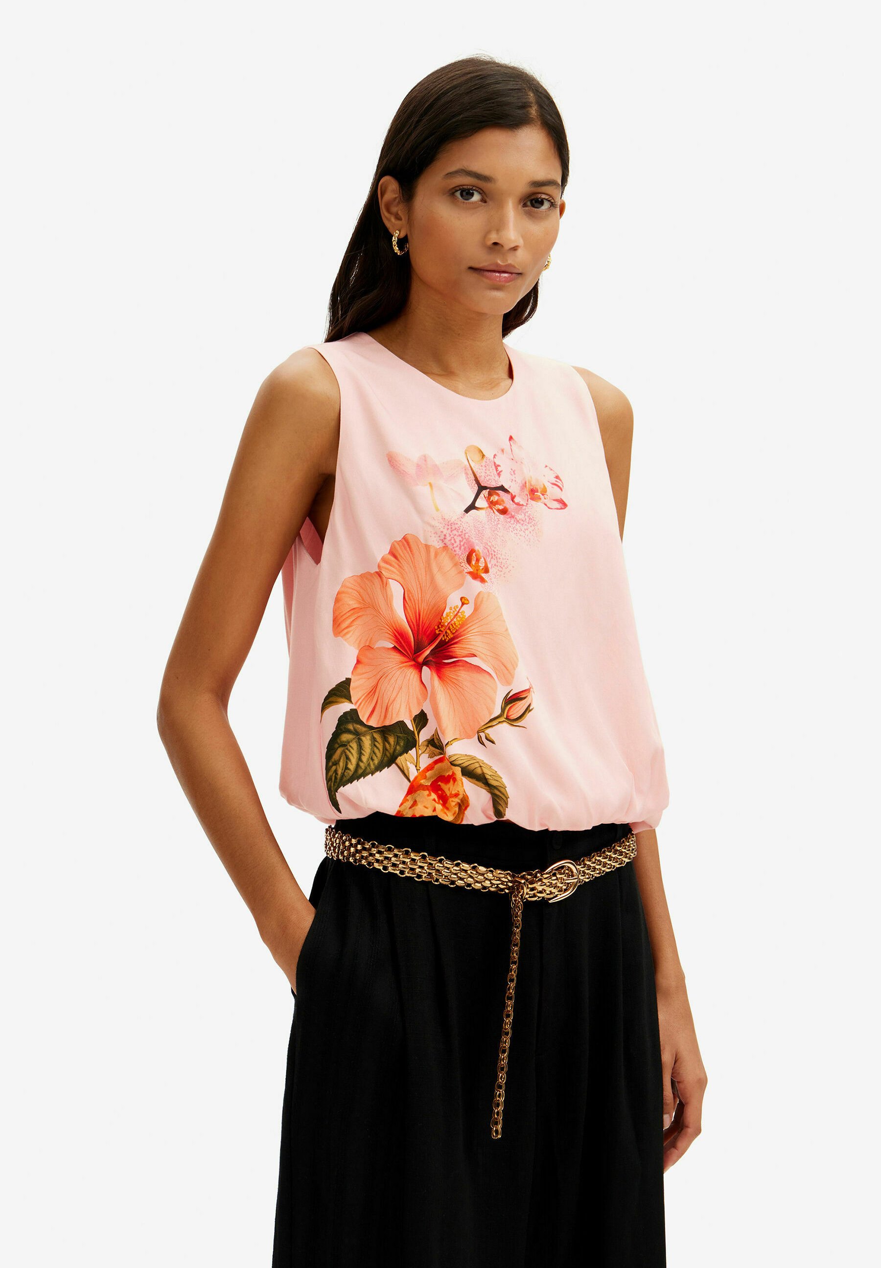 Haut / Top / T-shirt Femme NOUN Rose Manches 3/4 - Occasion Très Bon état - Taille M