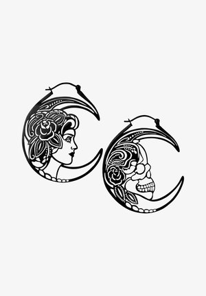 Wildcat SKULL COUPLE HOOPS - Ohrringe - Schwarz