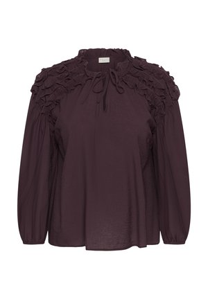 Kaffe Curve, KCNICOLA RUFFLE SHIRT - Blouse - fudge