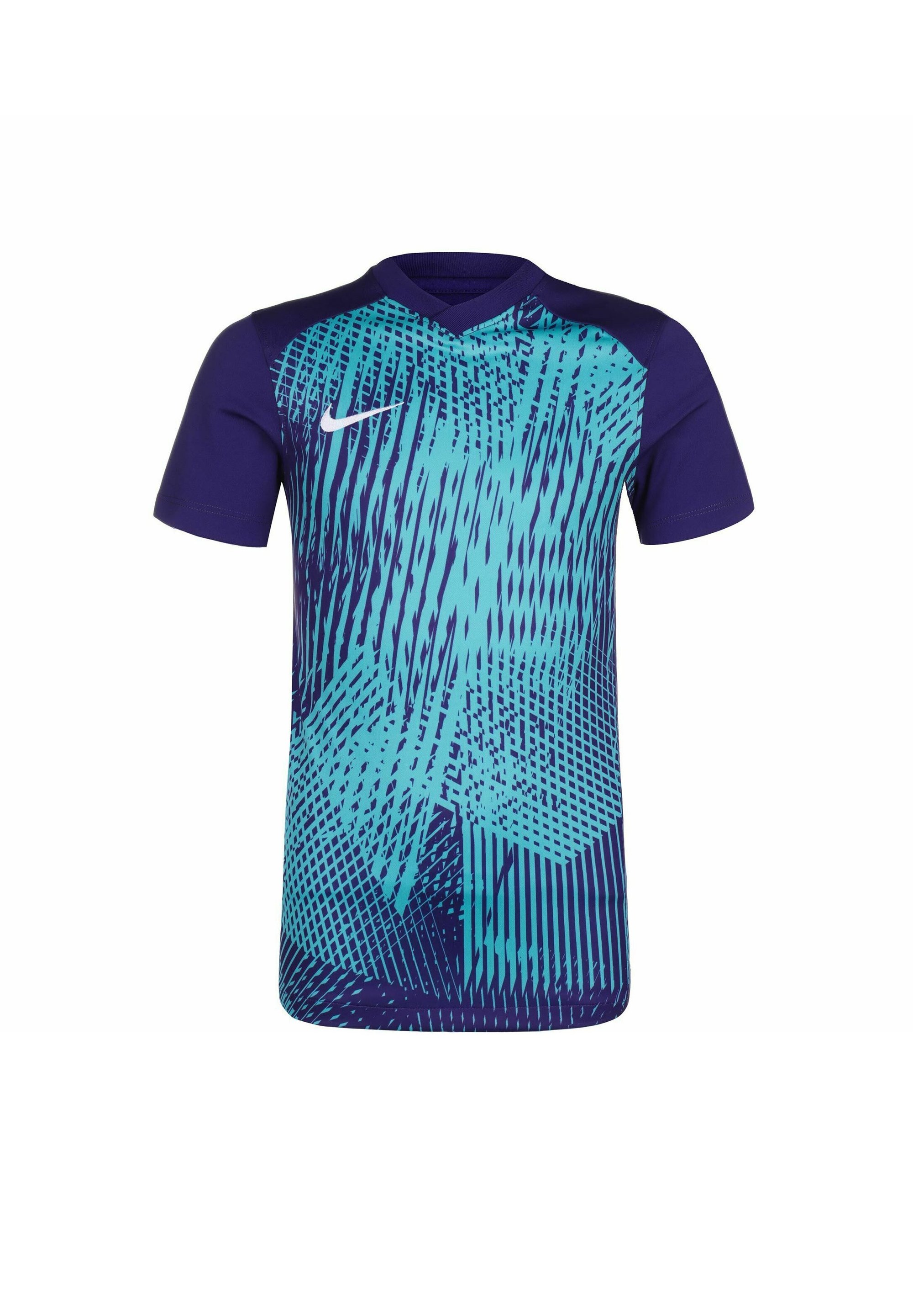 turquoise and purple nike shirt