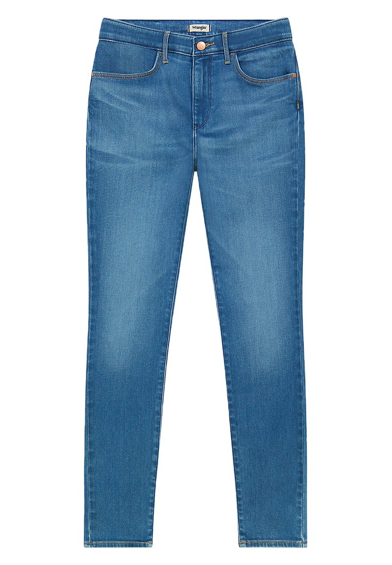 Wrangler Jeans Skinny Fit blauw denim/bluedenim