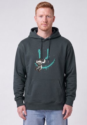 watapparel, GRAFFITI ASTRONAUT UNISEX - Hoodie - india ink grey