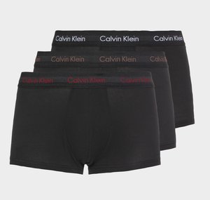 LOW RISE TRUNK STRETCH 3 PACK - Boxer brief - black