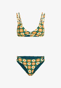 Vybrané, green retro flower