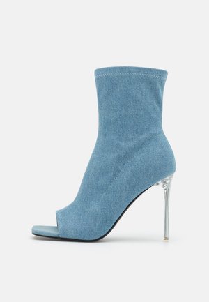 Bottines à talons hauts - blue denim