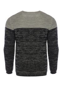 RUNDHALS MIT LOGOPATCH - Jumper - blaugrau