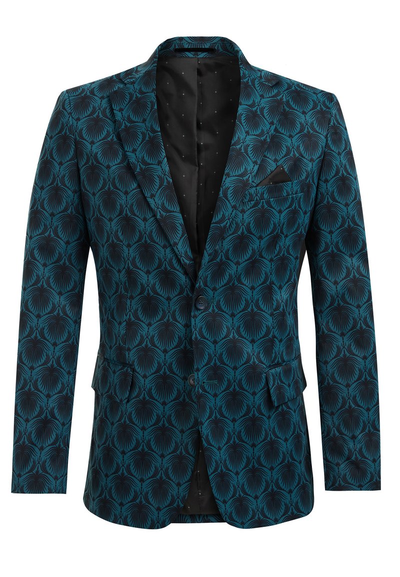 WE Fashion Blazer donkergroen gemêleerd