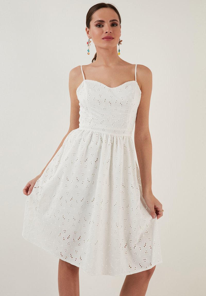 LELA REGULAR FIT - Koktélruha / Partiruha - ecru