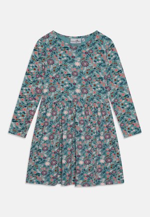 DRESS FLOWER PRINT - Jerseyjurk - cyan