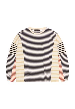 BIMBA Y LOLA, BIMBA Y LOLA CAMISETA OVERSIZE RAYAS MULTICOLOR - Camiseta de manga larga - marino