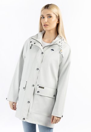 Schmuddelwedda Regenjacke / wasserabweisende Jacke - grauweiss