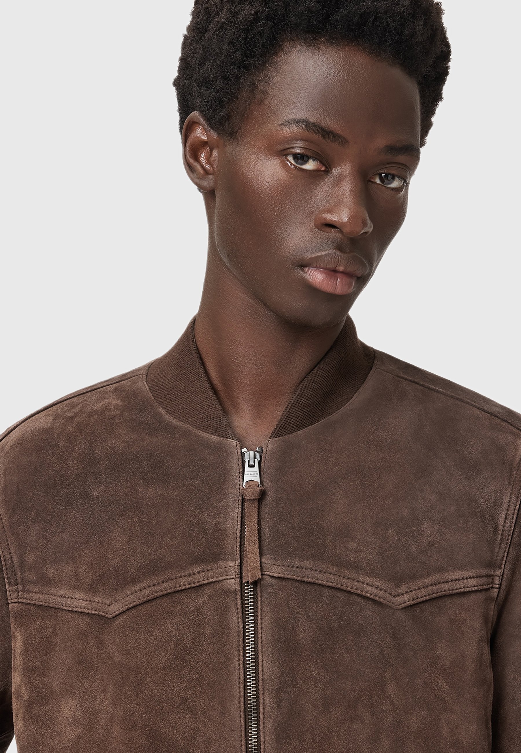 AllSaints ZEALAND - Leather jacket - woodland brown/dark brown