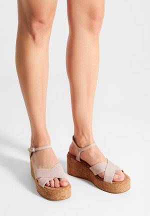 Platform sandals -  powder