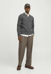 Jack & Jones EINFARBIG - Polosärk - iron gate