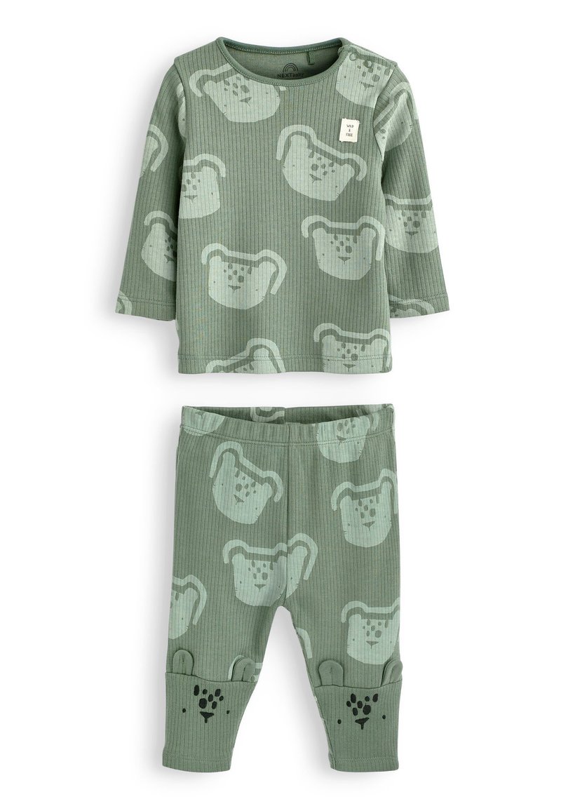 Next 2 PIECE BABY TSHIRT AND LEGGINGS SET Longsleeve green/groen