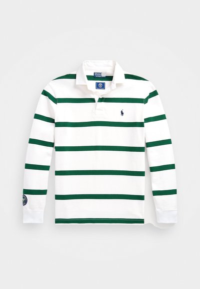 Polo Ralph Lauren RUGBY LONG SLEEVE - Long sleeved top - white/moss agate