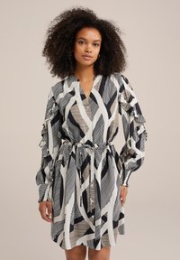 WE Fashion - Shirt dress - whiteblack Thumbnail Image 1