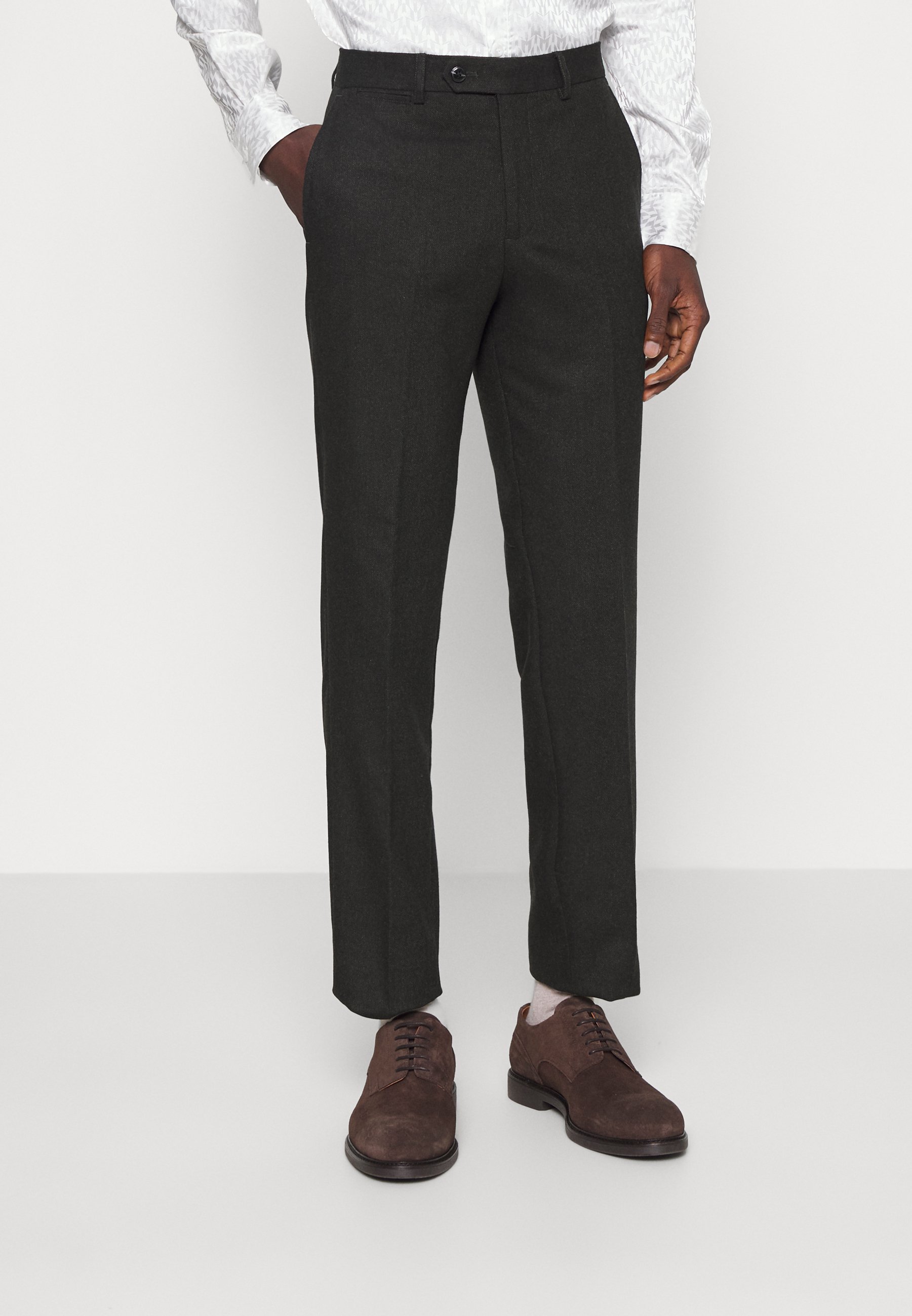 Jack \u0026 Jones PREMIUM JPRDONEGAL DAVID TROUSER - Suit trousers - darkest  spruce/black - Zalando.ie