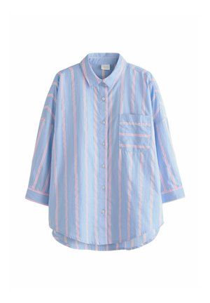 OVERSIZED - Paitapusero - blue pink stripe