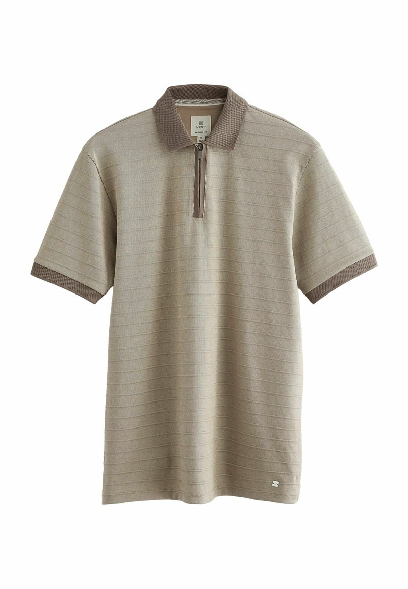 Next ZIP NECK SMART REGULAR FIT - Poloshirts - neutral
