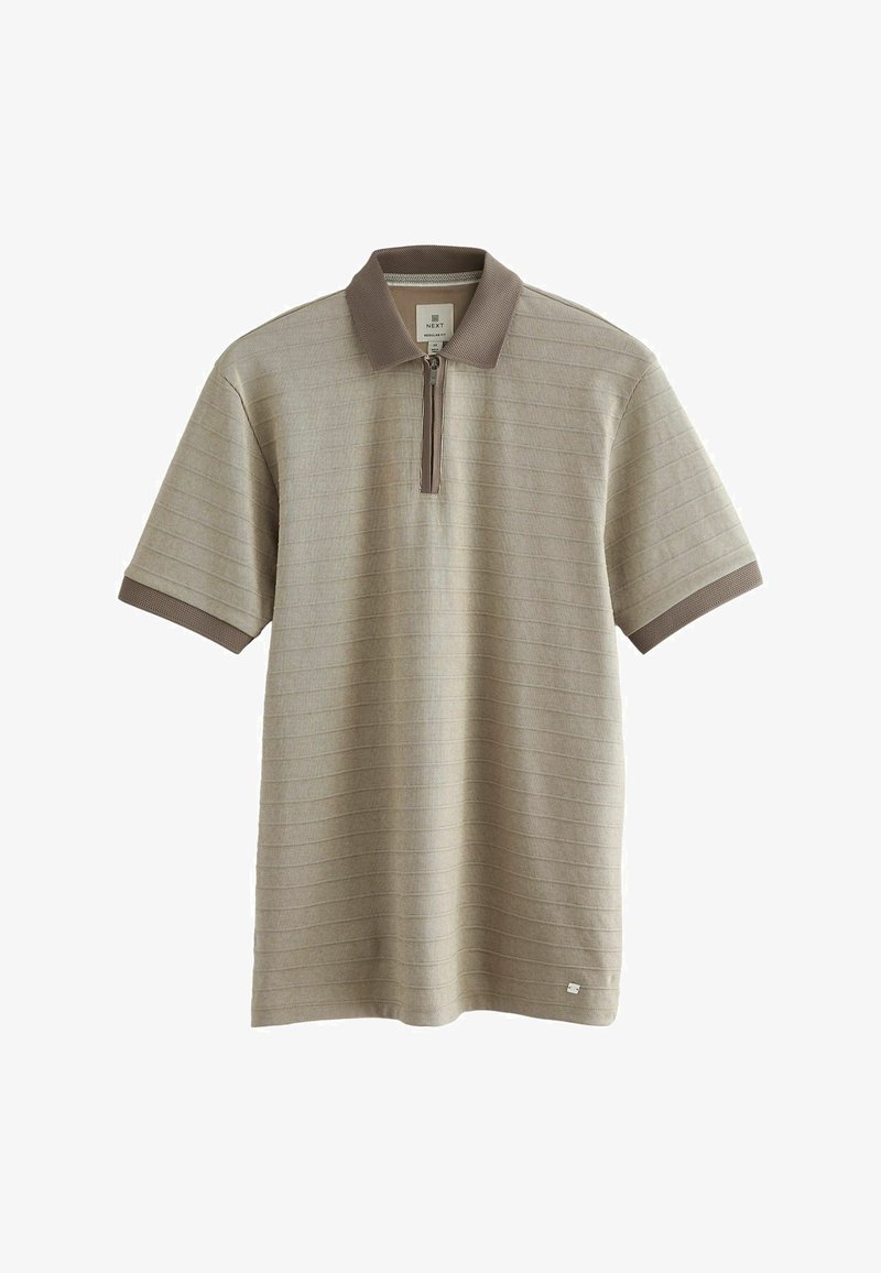 Next ZIP NECK SMART REGULAR FIT - Poloshirt - neutral