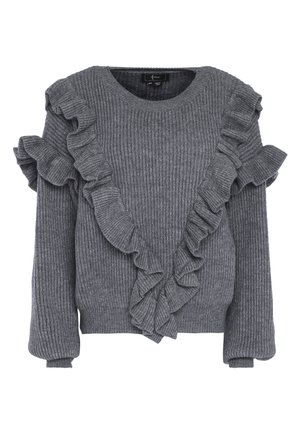 Strickpullover - grau melange