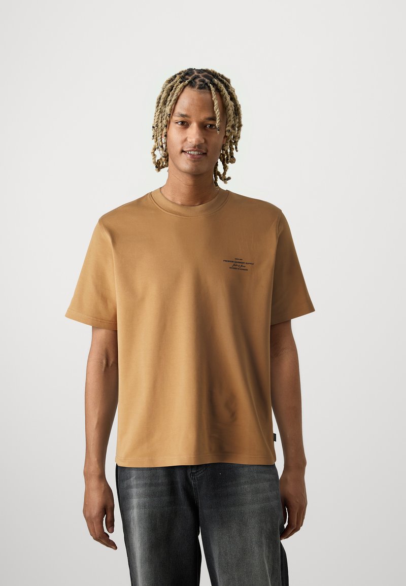 Jack & Jones PREMIUM JPRBLACHAD BRANDING CREW NECK TEE - Marškinėliai su spaudiniu - nuthatch