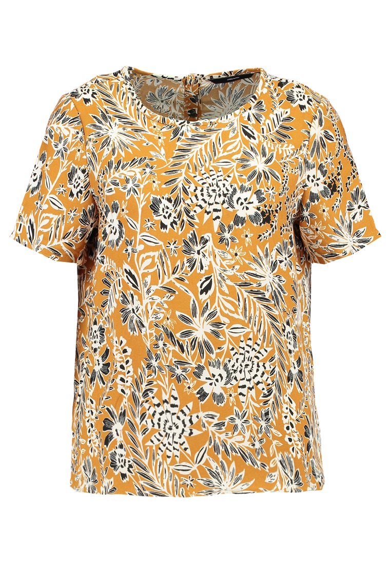 Vero Moda T-shirt print donkergeel