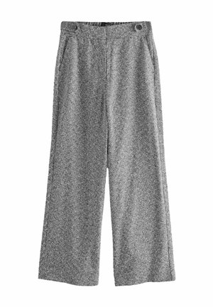 TEXTURED WIDE - Püksid - black white