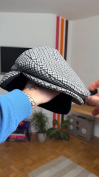 Brixton EARFLAP SNAP CAP UNISEX - Lue - black/grey/charcoal