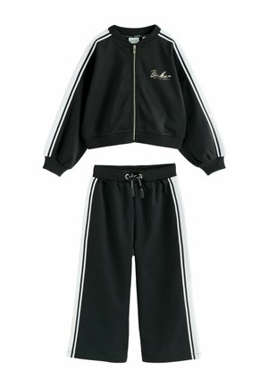 REGULAR FIT - CONTRAST  ZIP-THROUGH & WIDE  - Zip-up sweatshirt - black