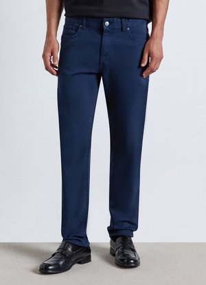 Calliope, PANTALONE LUNGO TINTA UNITA - Jeans a sigaretta - blu notte