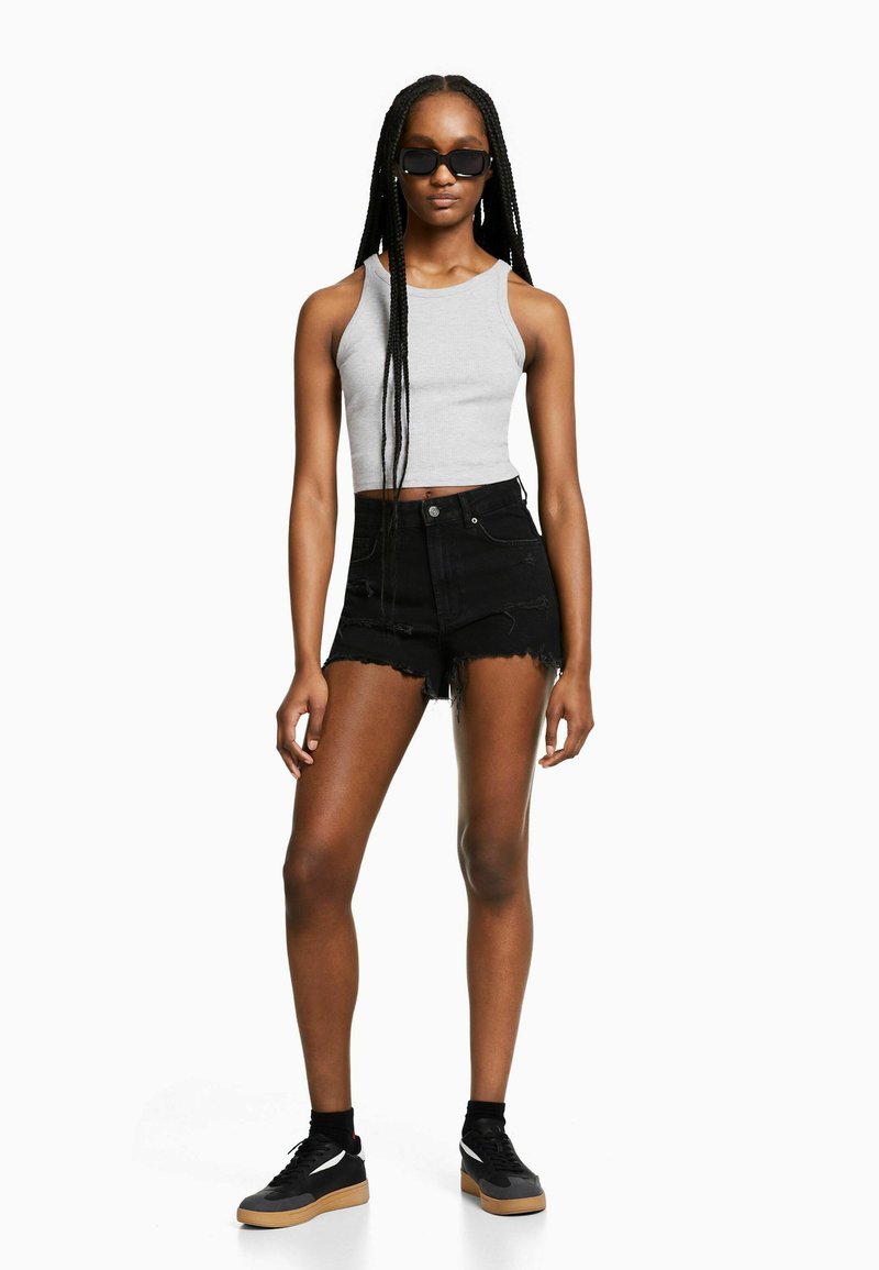 Bershka Jeansshort zwart
