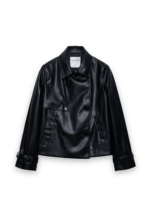 Kunstlederjacke - ultrablack