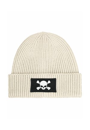 WINTER MIT PATCH SKULL TOTENKOPF  - Beanie - beige