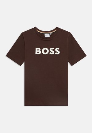 BOSS Kidswear, SHORT SLEEVES - Tričko s potlačou - brown
