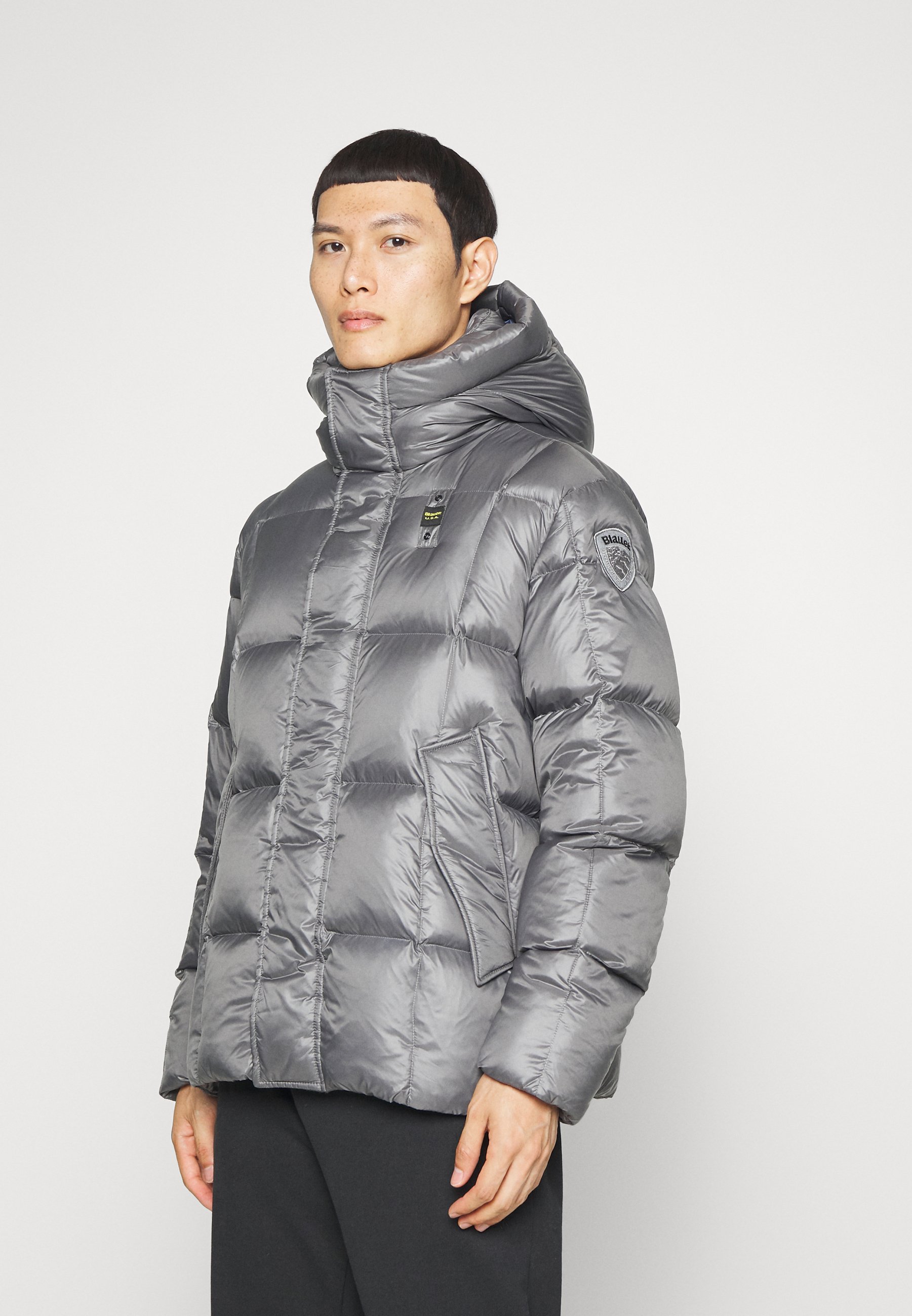 Blauer JACKET SQUARE STITCHING - plumas - grey/gris - Zalando.es